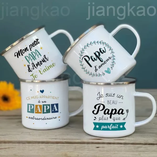 I Am A More Than Perfect Daddy Print Mug Coffee Cups Drinks Water Milk Cup Enamel Mug Holiday Fathers Day Birthday Gifts for Dad