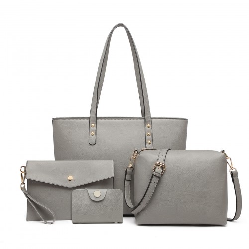 LG6931 -  4 Piece Handbag Set - Grey
