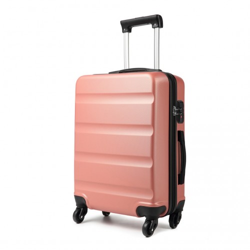 K1991-1L - Kono 24 Inch Horizontal Design ABS Hard Shell Suitcase With TSA Lock - Nude