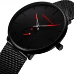 Black Shell Black Surface-Red knitted