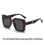 Red Frame Black and Grey Lens