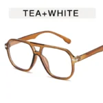 Tea Frame Transparent Lens