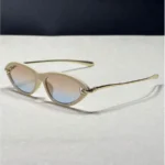 Beige Frame Tea Blue Lens