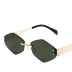Gold Frame Dark Green Piece