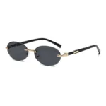 Gold Frame Black and Grey Lens