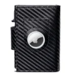 Black-Carbon Fiber Grain Leather