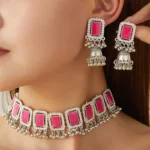 Antique Silver Rose Red