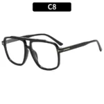 C8-Black Frame Transparent Lens