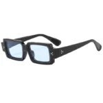Bright Black Frame Blue Lens