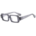 Gray Frame Transparent Lens
