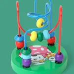 Green Mushroom Small Bead-Stringing Toy