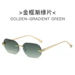 Gold Frame Gradient Green