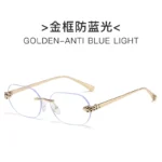 Gold Frame Transparent Lens