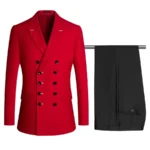 Double Row Red (Top Black Trousers)
