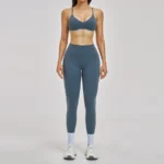 2546 Bra + 2546-2 Pants—Green Bird Blue