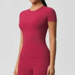 7103 Short Sleeve-Carmine
