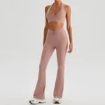 Deep Pink: Bra + Bell-bottom Pants