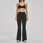 2546 Bra + 2546-1 Bell-bottom Pants—Premium Black