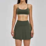 6116-2 Bra + 6116 Short Skirt—Moss Green