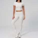 2551 Short-sleeve Shirt + 2551-1 Long Pants—pearl Gray