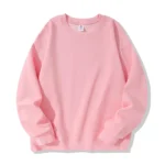 Pink Cotton Crew Neck Sweatshirt