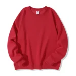 Big Red Chinese Cotton Round Neck Sweatshirt
