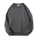 Iron Gray Cotton Crew Neck Sweatshirt
