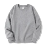 Heather Gray Cotton Crew Neck Sweatshirt
