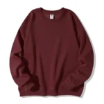 Burgundy Cotton Crew Neck Sweatshirt