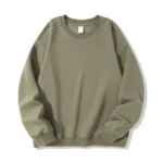 Light Khaki Cotton Crew Neck Sweatshirt