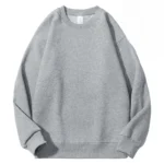 Heather Gray Cotton Round Neck Fleece Sweatshirt