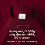 Burgundy [500g Heavyweight Ribbed Cuff Long Sleeve]