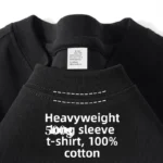 Black [500g Heavyweight Threaded Cuff Long Sleeve]