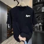 Black Short Sleeve-Wave English