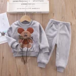 Fleece-Lined Mouse Two-Piece Gray