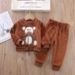 Bow Bear Two-Piece Brown