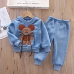 Fleece-Lined Mouse Two-Piece Blue