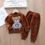 Velvet Bear Two-Piece Set Brown