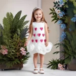White + Rose Red Heart