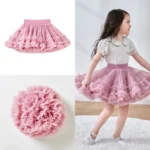 Rose Pink Puffy Skirt (Non-Shedding)